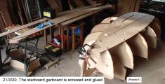 21/3/20 Starboard Garbord Glued and screwed